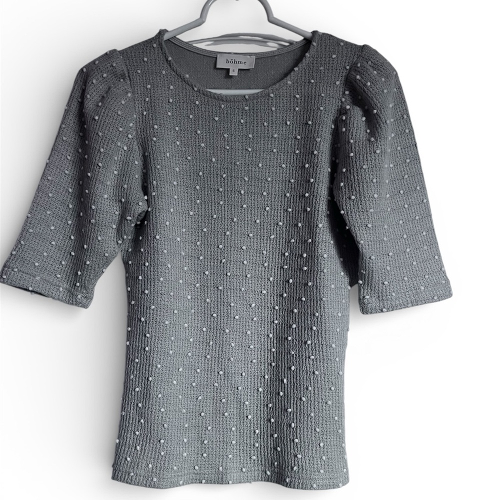 Bohme Puff Sleeve Top Size S – Feminine Boutique Blouse – Anthro Vibes